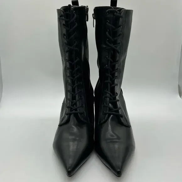 FOXBLOOD Boots Womens 11 Black Wide Calf Ghost Host Boots Witchy Goth NEW - Picture 6 of 13